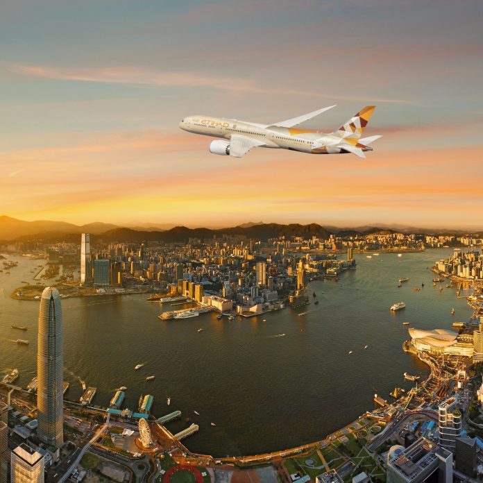 阿提哈德航空波音787梦幻客机开始执飞香港航线